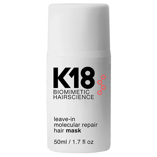 K18 Leave-in molecular repair hair mask white pump bottle