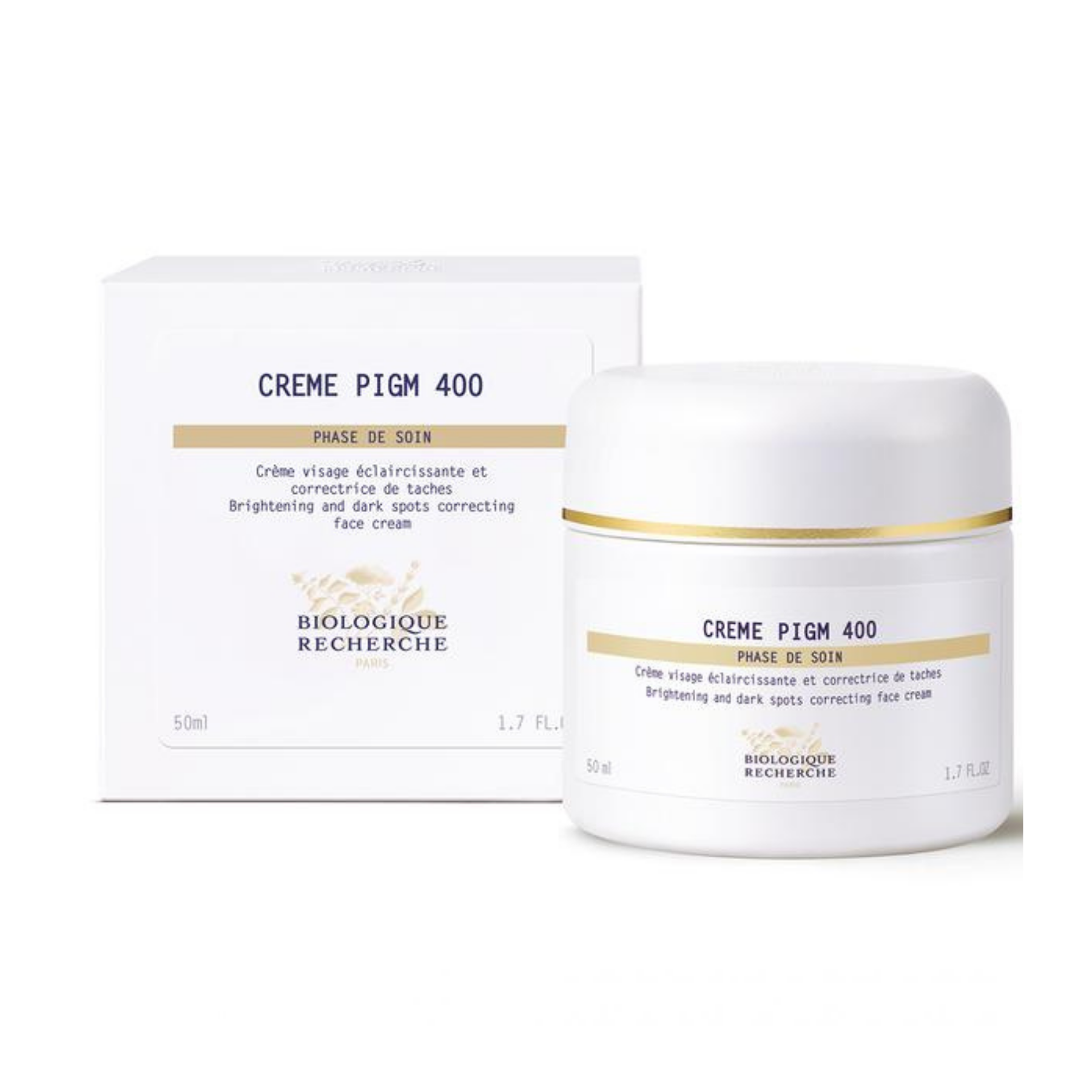 Biologique Recherche Creme Pigm 400 for Brightening and Dark Spots Correcting Face Cream in White Jar